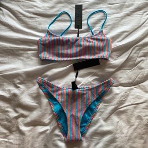 Medium TRIANGL Sherbert Stripe Mica Bikini Set